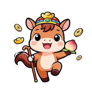 Linh Vật Ngựa Tết Bính Ngọ 2026 - Hình Minh Họa Vector EPS Độc Đáo