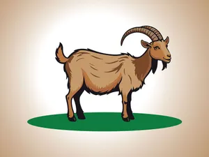 Hình ảnh chú dê file vector mẫu KS548