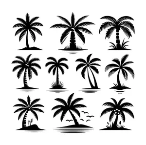 Bộ sưu tập cây dừa file vector mẫu KS645