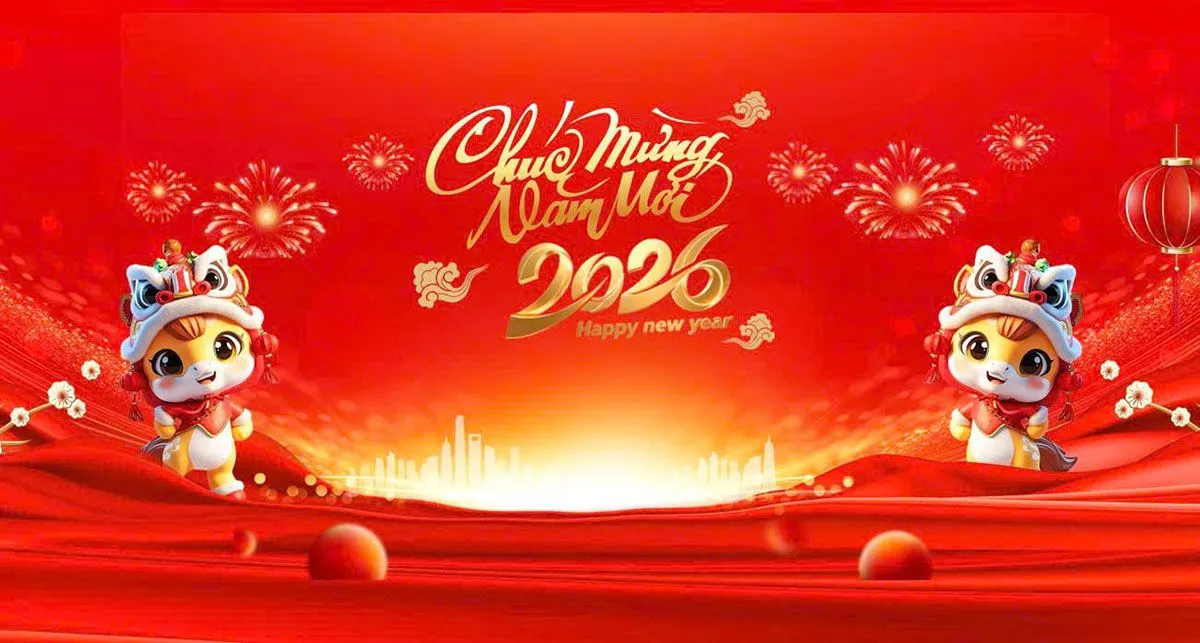 Banner Tết 2026 Chúc Mừng Năm Mới - Thiết Kế Độc Đáo Dễ Chỉnh Sửa