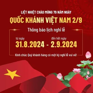 Banner thông báo lịch nghỉ lễ quốc khánh file PSD mẫu KT56