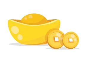 Hình ảnh thỏi vàng file vector mẫu CR1979