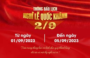 Banner chào mừng ngày quốc khánh 2-9 nền màu đỏ file PSD mẫu CR1365