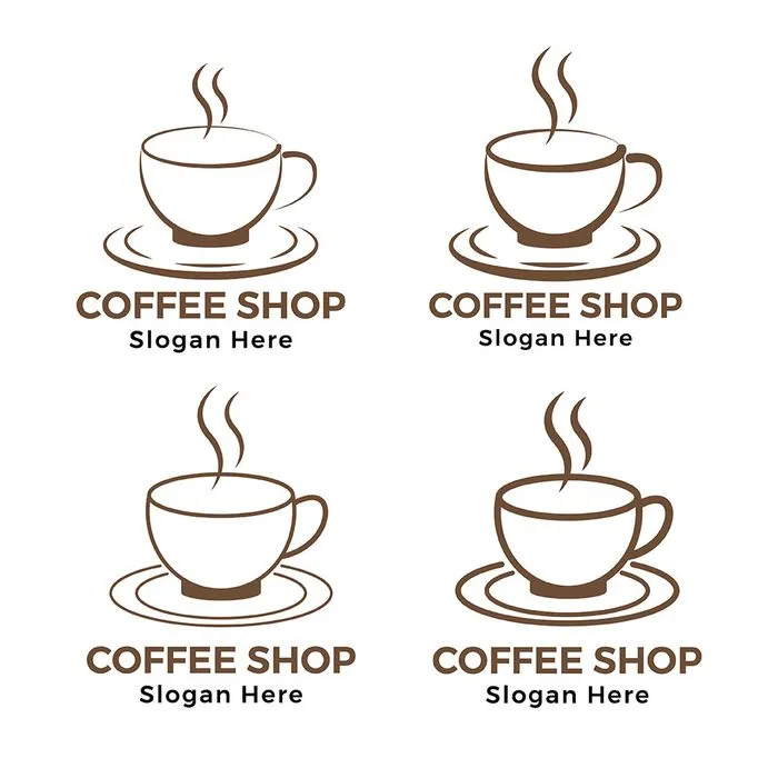 Hình minh họa cốc cafe file vector mẫu KS843