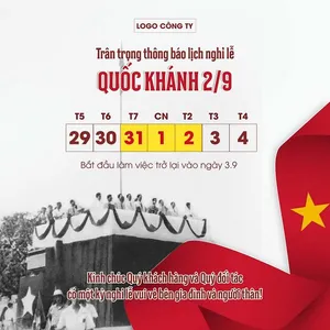 Banner thông báo lịch nghỉ lễ quốc khánh 2-9 file PSD mẫu KT113