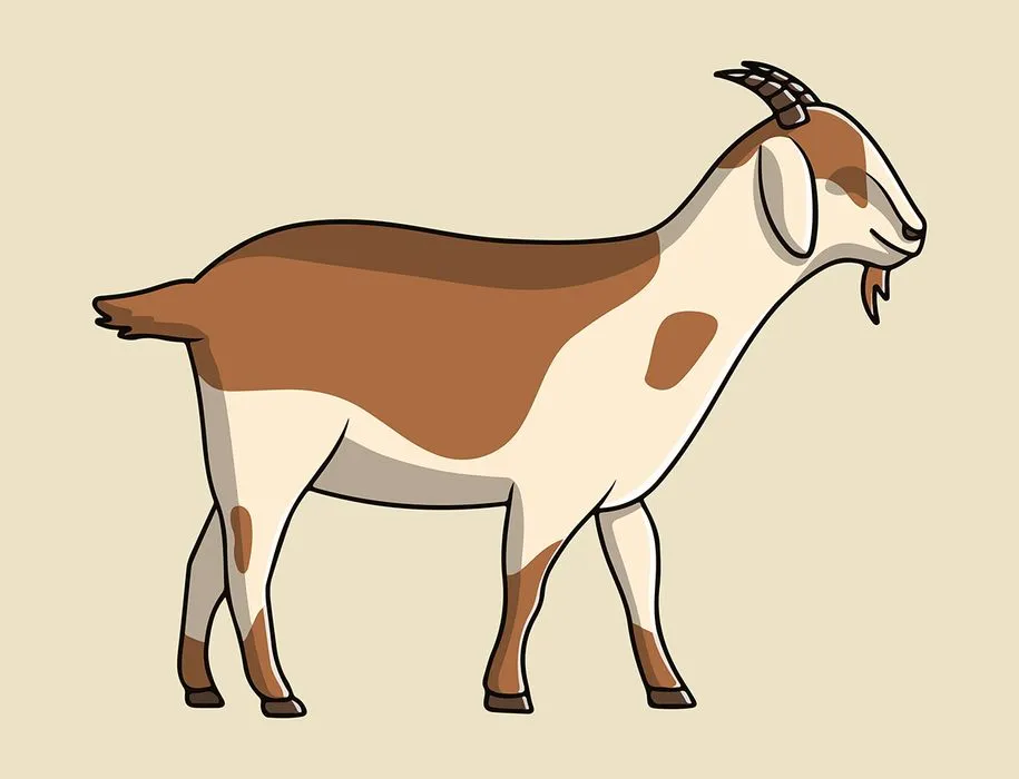 Hình ảnh chú dê file vector mẫu KS521