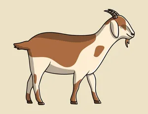 Hình ảnh chú dê file vector mẫu KS521