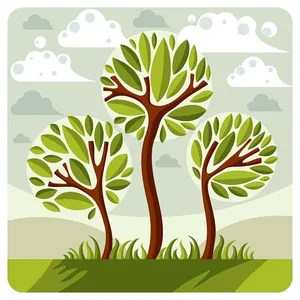Hình ảnh cây xanh file vector mẫu KK76