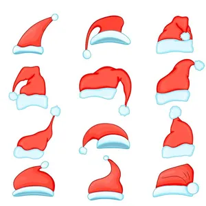 Bộ sưu tập chiếc mũ ông già noel file vector mẫu CR1828