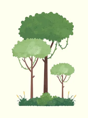 Hình ảnh cây xanh file vector mẫu KK83