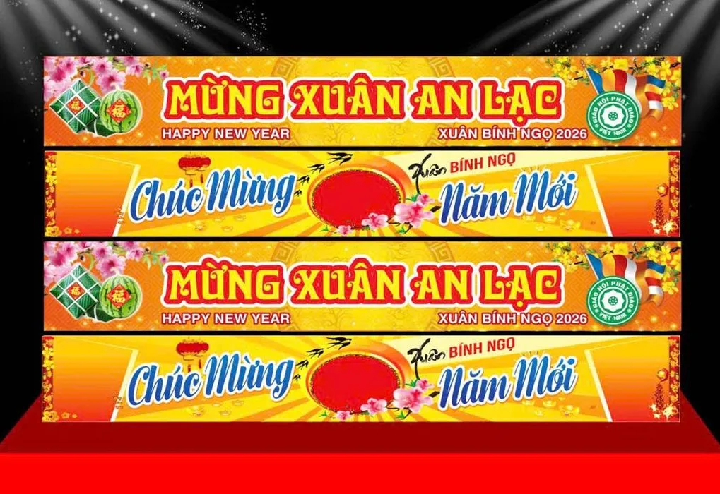 Băng Rôn Tết CDR 2026 Thiết Kế Chuyên Nghiệp Đón Xuân Bình Ngọ