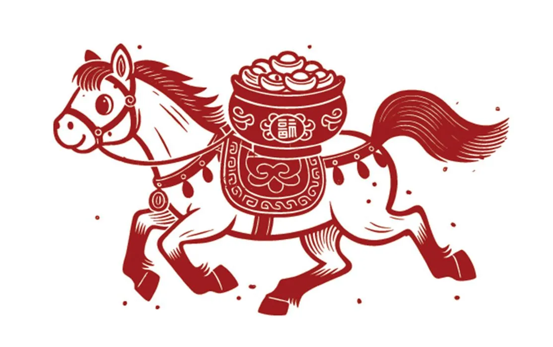 Logo Con Ngựa Tết Nguyên Đán, Minh Họa Vector EPS