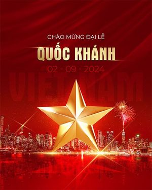Poster chào mừng ngày Quốc khánh 2/9 file PSD mẫu CR1038
