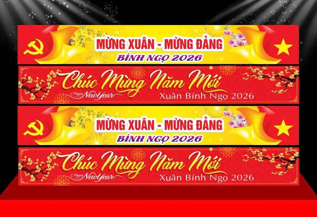 Banner Tết 2026 - Mừng Xuân Bính Ngọ Vector CDR, Thiết Kế Sẵn