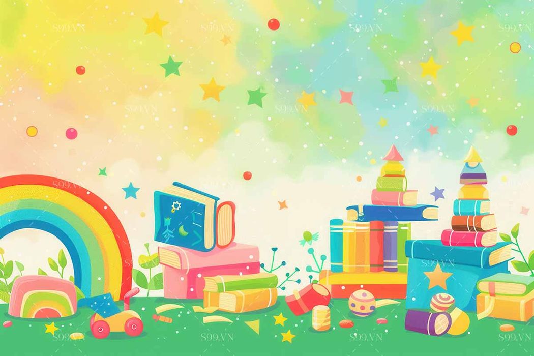 Background bé học tập file JPG mẫu CR201