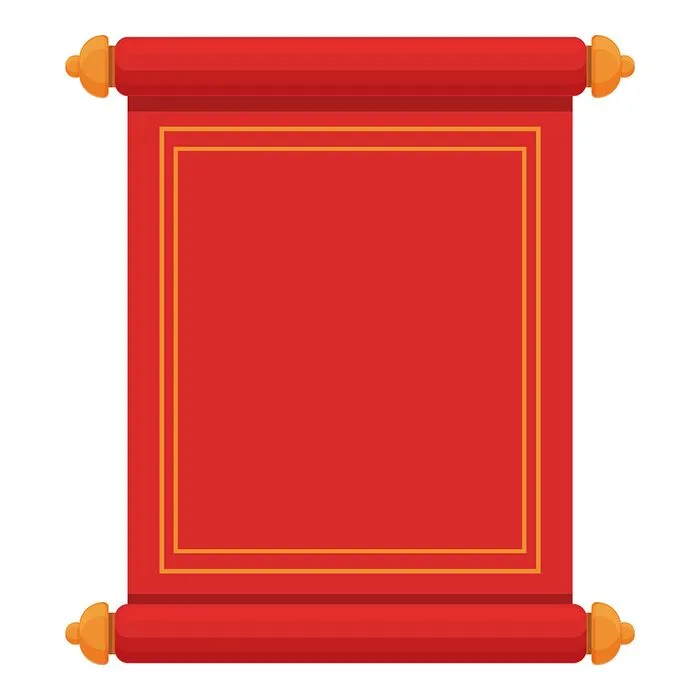 Cuộn Câu Đối Tết Đỏ May Mắn - Vector Thiết Kế Chuẩn EPS