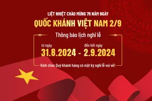 Banner thông báo lịch nghỉ lễ quốc khánh 2-9 file PSD mẫu KT97