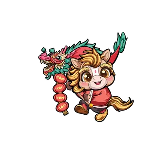 Linh Vật Ngựa Tết Bính Ngọ 2026 Minh Họa Vector Dễ Thương