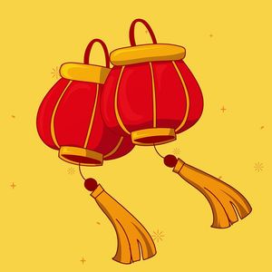 Hình ảnh đèn lồng trang trí dịp tết file vector mẫu CR484