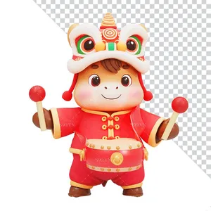 Mô hình 3D Chú Ngựa Tết Nguyên Đán Dễ Thương - Minh Họa PNG