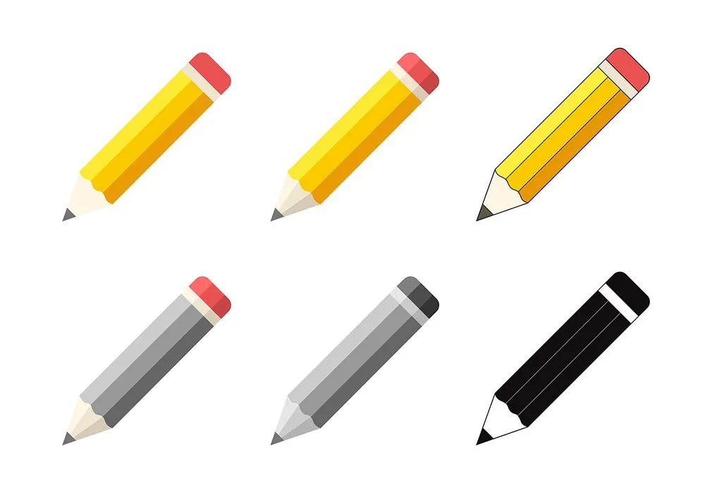 Bộ sưu tập bút chì file vector mẫu HH82