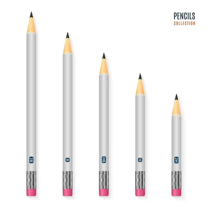 Bộ sưu tập bút chì file vector mẫu HH101