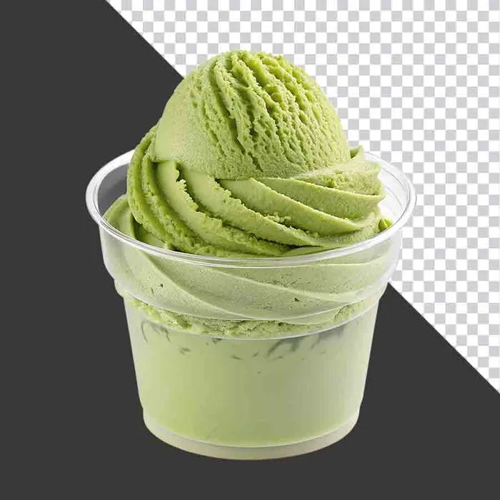 File PNG - Ly kem trà xanh matcha thanh mát hấp dẫn.