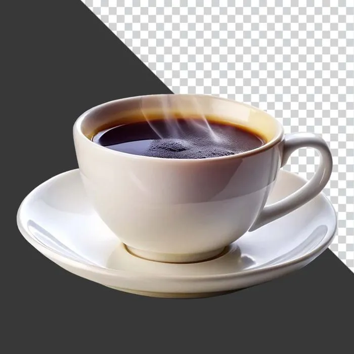 Ly cà phê nóng bốc khói File PNG