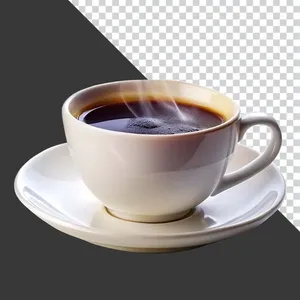 Ly cà phê nóng bốc khói File PNG