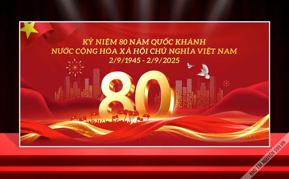 Pano Chào Mừng 80 Năm Quốc Khánh Nước Cộng Hòa Xã Hội Chủ Nghĩa Việt Nam - File corel