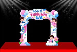 Cổng Chào Quốc Tế Thiếu Nhi 1/6 Vector CDR - Background Đáng Yêu