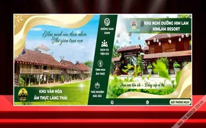 Mẫu thiết kế bảng hiệu quảng cáo khu nghỉ dưỡng Him Lam Resort File Corel