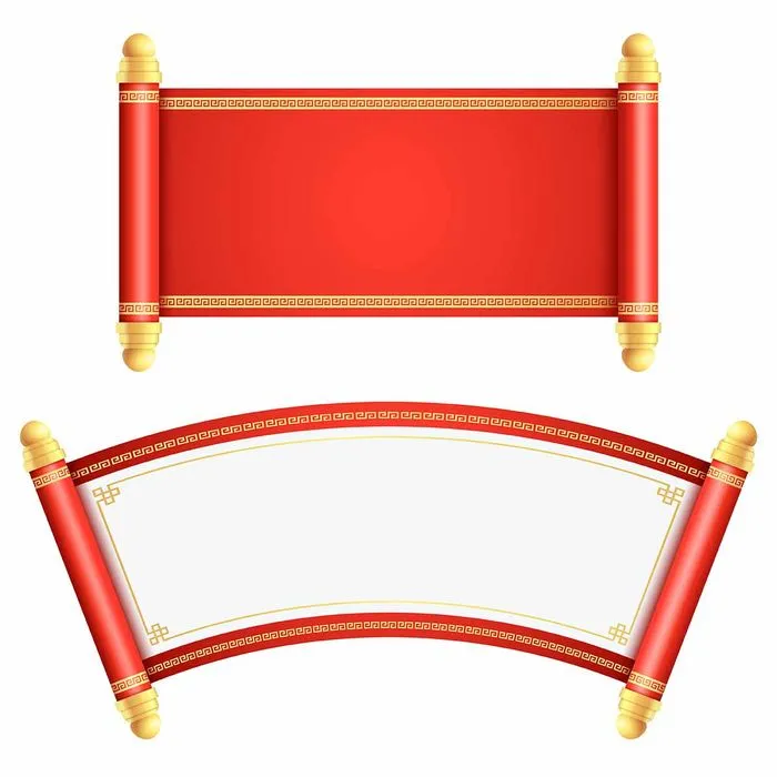 Vector CuốnThư Đỏ Vàng Sang Trọng