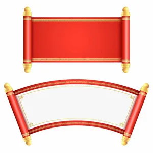 Vector CuốnThư Đỏ Vàng Sang Trọng
