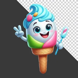 Hình ảnh Kem Hạnh Phúc Cute PNG - Thiết Kế Đồ Họa Đáng Yêu