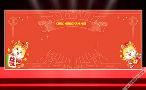 File corel Phông nền Chúc Mừng Năm Mới 2026 Ngựa hoạt hình