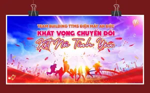 Phông nền, background team buiding khát vọng chuyển - đổi kết nối tính yêu File Corel