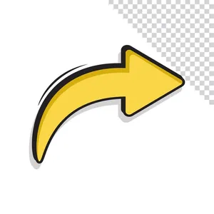 Mũi tên lượn bên Phải File PNG