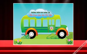 Phông nền Trường Mầm non Hưng Lộc File Corel hân hoan chào đón Bé Yêu