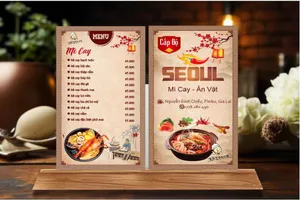 Menu Quán Ăn Hàn Quốc Mì Cay Seoul - Thiết Kế Đồ Họa Độc Đáo