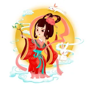 File ảnh chị Hằng PSD chất lượng cao cho dịp lễ hội Trung Thu