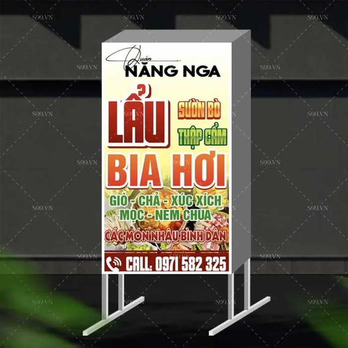 Mẫu biển vẫy biển hộp quán bia hơi Hạ Long - file corel