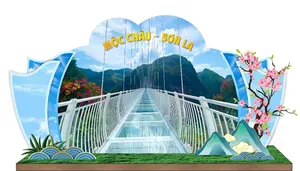 File Corel Tiểu Cảnh Mộc Châu Sơn La Cầu Kính Trên Núi