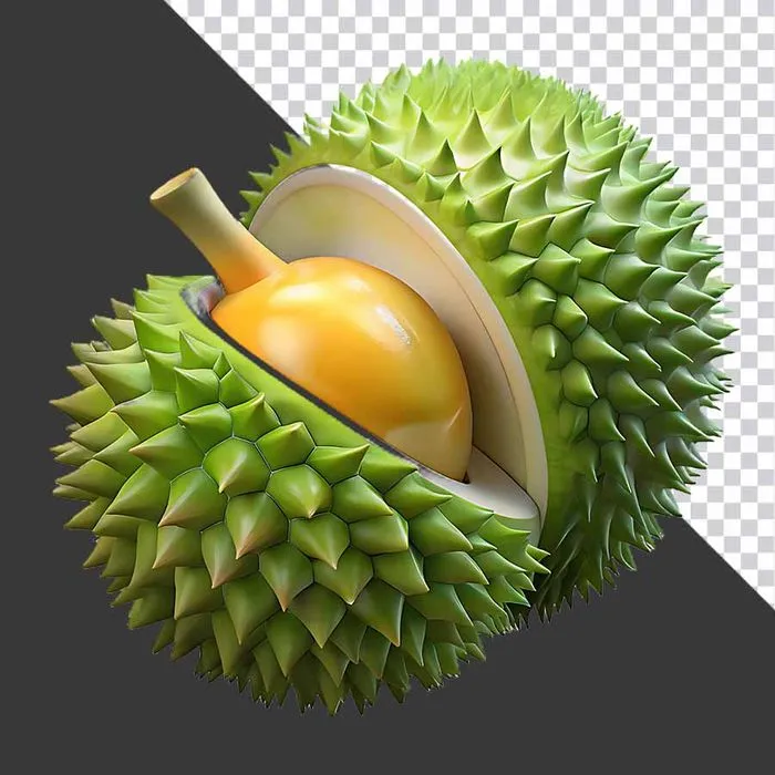Sầu Riêng Cắt Lát Cao Cấp - PNG Nền Trong Suốt