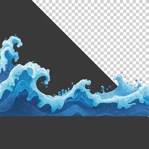 Sóng Biển Xanh Động PNG - Tài Nguyên Thiết Kế Chất Lượng Cao