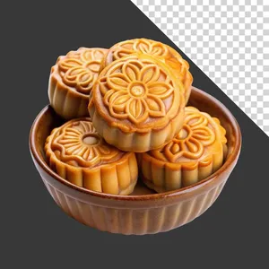 Đĩa Bánh Trung Thu Nhiều Chiếc Nhân Truyền Thống - File PNG