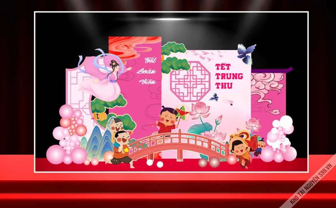 File Corel Tết Trung Thu 2025 Tết Đoàn Viên 