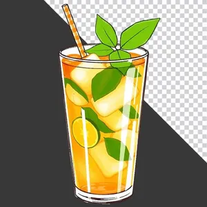 Ly Nước Chanh Giải Khát PNG - Đồ Họa Vector Dễ Thương