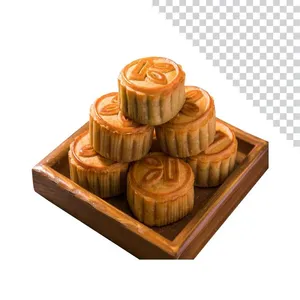 Bánh trung thu nướng truyền thống - File PNG