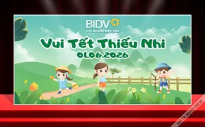 Backdrop Vui Tết Thiếu Nhi 1-6 BIDV – File CDR Dễ Chỉnh Sửa